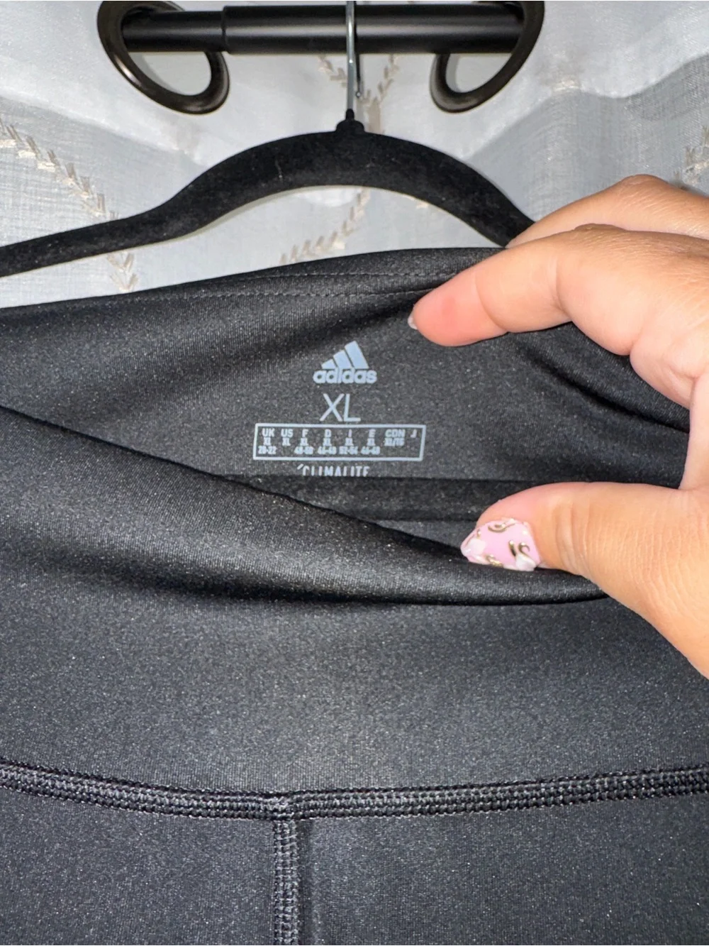 adidas Black High-Waist Leggings with Side Pocket
